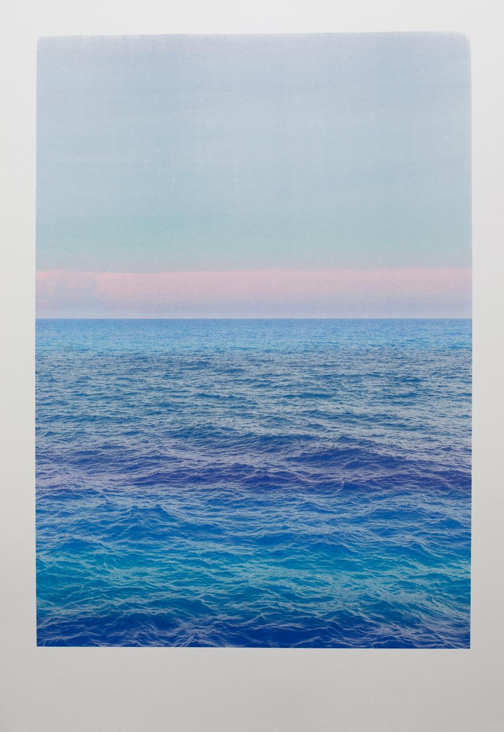 Das Meer, 2015<br>Siebdruck 68 x 48 cm